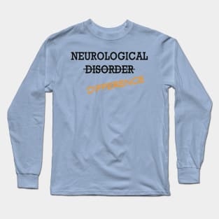 Neurological Difference- Orange Long Sleeve T-Shirt